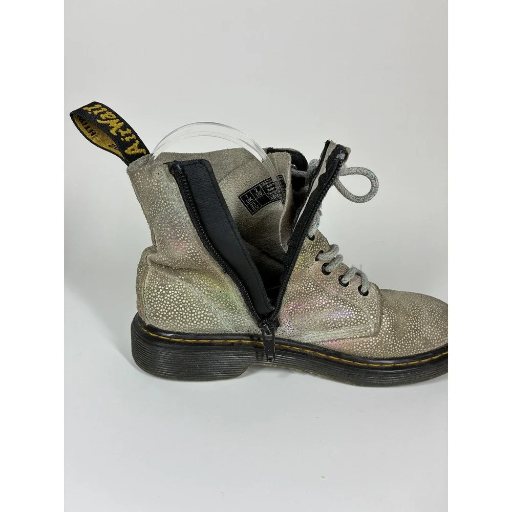 Dr. Martens 1460 Pascal J Iridescent Metallic Flecks Boots Kids Size 2 US 1 UK